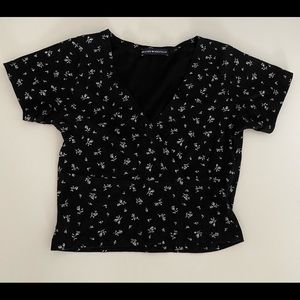 Floral brandy amara cross top